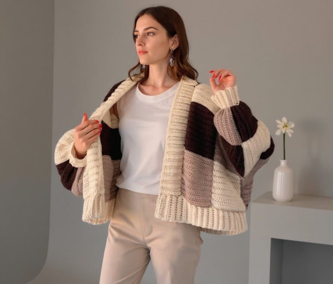 Le Cardigan Granny Carré Moderne